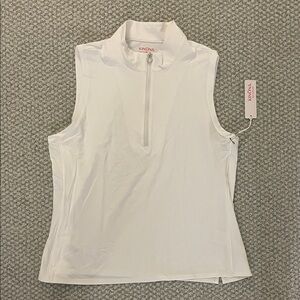 Kinona Women's White Zip-Up Tank Top